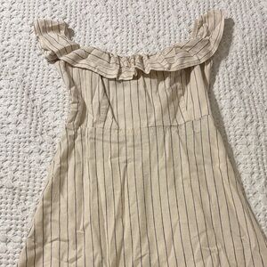 Ann Taylor Cream Smocked Dress